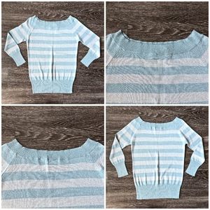 NEW NATURAL EXCHANGE Striped Sparkly Sweater/Top